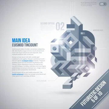 Futuristic design template with geometric element. 5 of 10. EPS10. Stock-Illustration