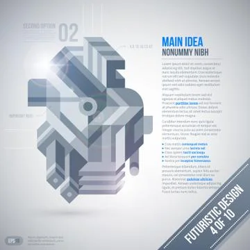 Futuristic design template with geometric element. 4 of 10. EPS10. Stock Illustration