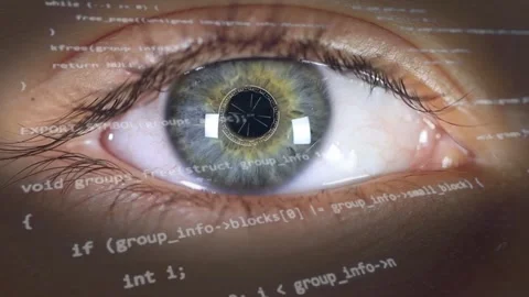 Futuristic developer with code hologram. Stock Footage 201350160