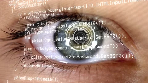 Futuristic developer with code hologram. Stock Footage 201350202