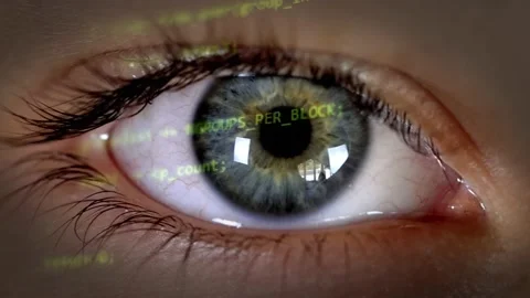 Futuristic developer with code hologram. Stock Footage 213186736