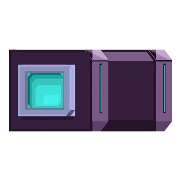 Futuristic device emitting light from screen and sides Stock Illustration