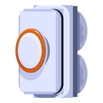 Futuristic device with an orange button and suction cups represents advanced  Stock Illustration
