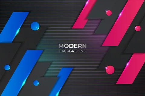 Futuristic Diagonal Overlapped with Glow Effect Blue and Pink Background Stock Illustration
