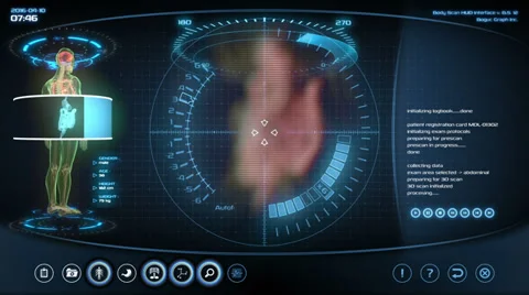 Futuristic digestive system scan Stock Footage 37108174