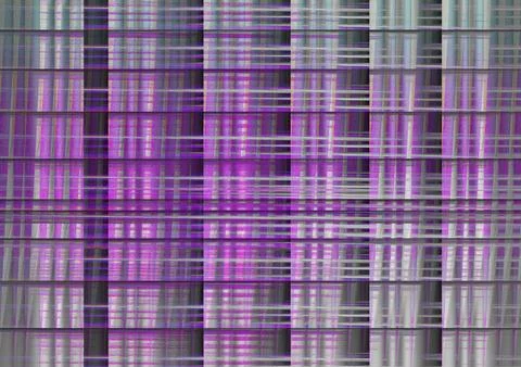 A futuristic digital abstract backdrop featuring a grid layout with horizon.. Stock Illustration