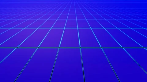 Futuristic digital abstract blue grid connecting data network background loop Stock Footage 333108824