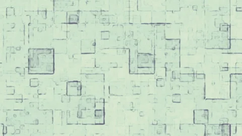 Futuristic Digital Abstract Geometric Background with Soft Blue and Black Square Stock Footage 303716340