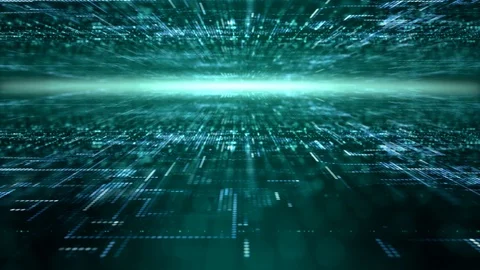 Futuristic Digital Abstract Matrix Particles Grid 库存影片 98571556