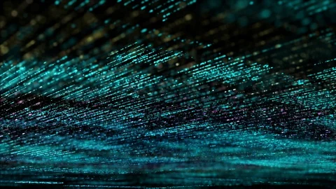 Futuristic Digital Abstract Matrix Particles Grid Vídeo Stock 108642284