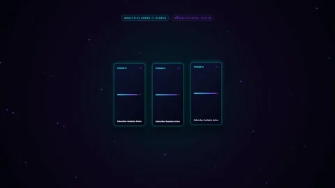 Futuristic Digital Analytics Interface Displaying Live Stream Data Stock Footage 347626493