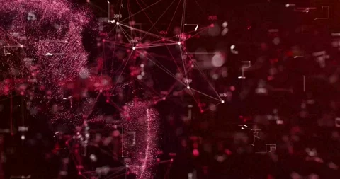 Futuristic digital animation visualizing the calculation of geometrical space Stock Footage 318419145