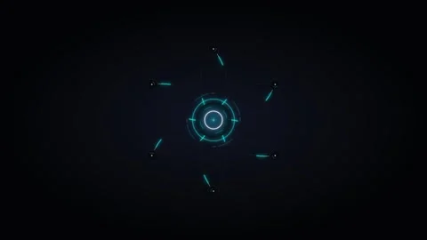 Futuristic digital atom hud interface abstract science technology motion ba.. Stock Footage 344857706