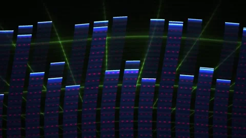 Futuristic Digital Audio Equalizer Interface. Vidéo 335353567
