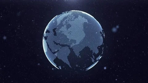 Futuristic digital background of earth global and Futuristic digital background Stock Footage 267226593