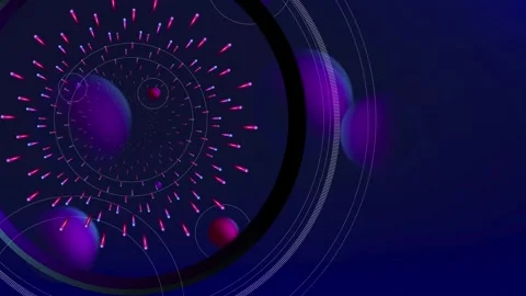 Futuristic digital background featuring purple and dark blue tones with neon Stock Footage 329957629