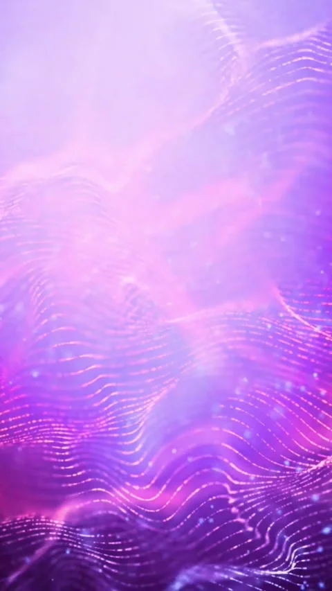 Futuristic digital background with glowing lines and vibrant purple hues for Stock Footage 347484757