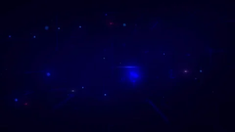 Futuristic digital background with glowing neon blue lines and particles. Stock Footage 312954278