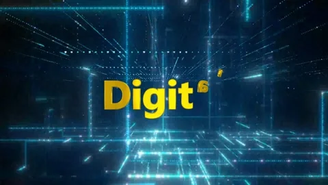 Futuristic digital background with neon blue lines Stock Footage 338236325