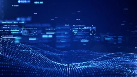 Futuristic digital big data network with binary code, Technology blockchain. Stock Footage 310865887