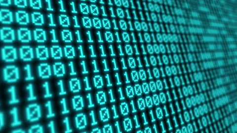 Futuristic digital binary code Stock Footage 144361232