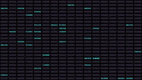 Futuristic Digital Binary Matrix Scifi Visual Data System Analysis 4K Animation Stock Footage 158004866