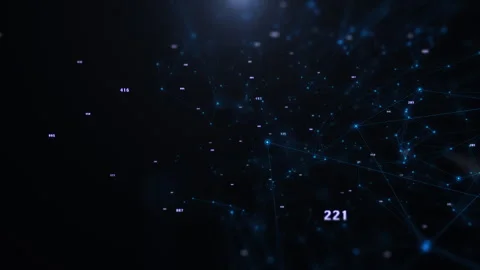 Futuristic Digital Binary Number Hi Technology Structure Big Data Scanning. Vídeo Stock 328986674