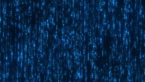 Futuristic Digital Binary Numbers Animation. Blue Matrix Background Loop. Stock Footage 320529991