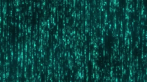 Futuristic Digital Binary Numbers Animation. Blue Matrix Background Loop. Stock Footage 320530007