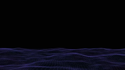Futuristic Digital Blue Particles Wave Animation. Data Flow Concept. Stock Footage 188705024