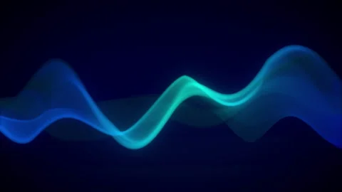 Futuristic Digital Blue Wave Technology Background Looping in Dark Environment Stock Footage 281615261