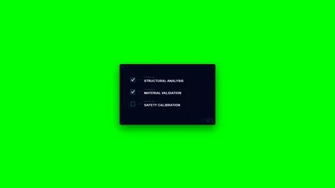 Futuristic Digital Checklist Screen with Approved Status Stock Footage 347034045
