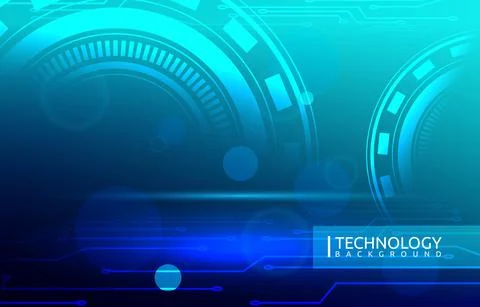 Futuristic Digital Circle Abstract Digital Technology Background 스톡 일러스트