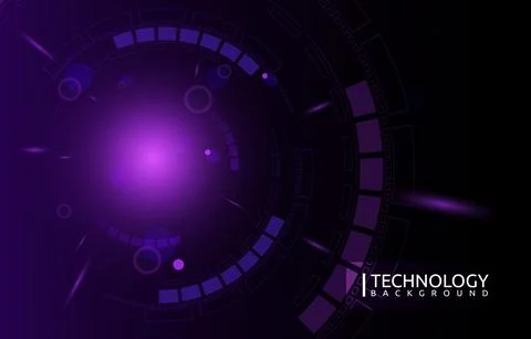 Futuristic Digital Circle Abstract Digital Technology Background 스톡 일러스트
