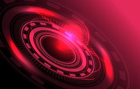 Futuristic Digital Circle Abstract Digital Technology Background Illustrazione stock