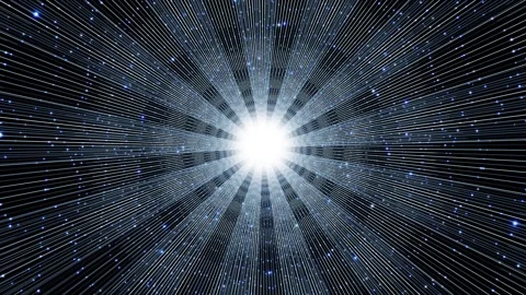 Futuristic digital circle tunnel with glowing light motion background Stock Footage 341898659