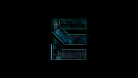 Futuristic Digital Circuit with Neon Light Effects in an Abstract Graphic D.. Stock Footage 341918000