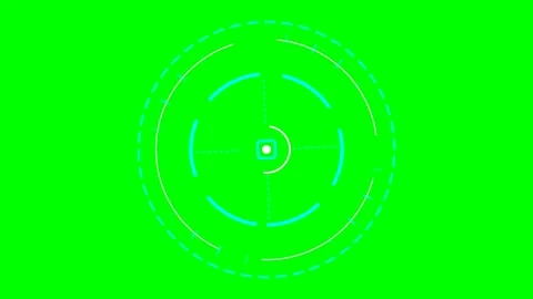 Futuristic digital circular interface design isolated on a green screen bac.. Vídeos de archivo 340904052