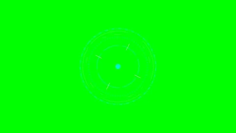 Futuristic digital circular interface overlay on a vibrant green screen bac.. Stock Footage 340900746