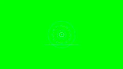 Futuristic digital circular interface overlay on a vibrant green screen bac.. Video stock 341824125