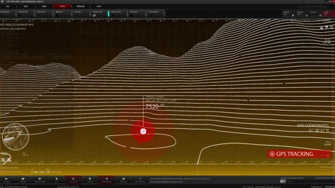 Futuristic Digital City Map GPS Stock Footage 194256708