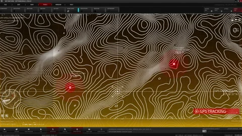 Futuristic Digital City Map GPS Stock-Footage 194257488