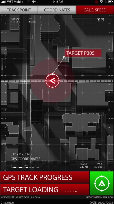 Futuristic Digital City Map GPS Stock Footage 194266935