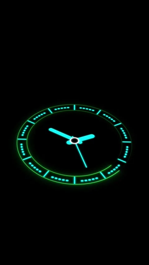 Futuristic digital clock design Stock Footage 337461931