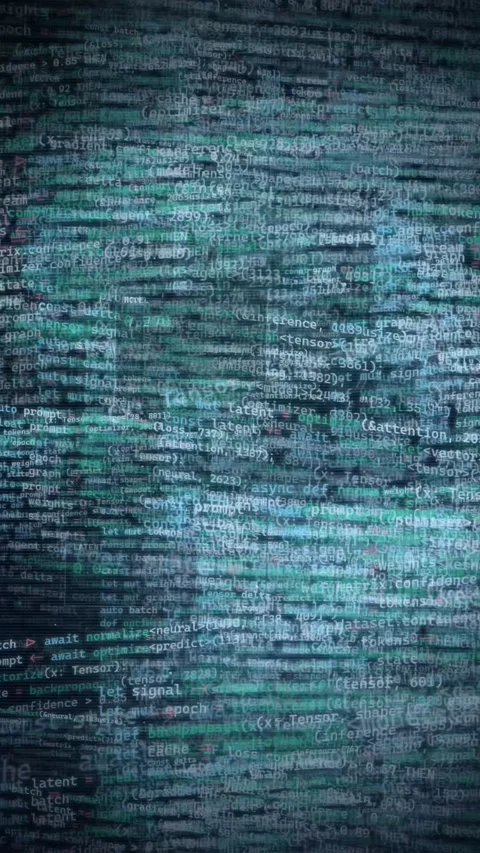 Futuristic Digital Code Background with AI Programming Data Stream 스톡 동영상 335372465