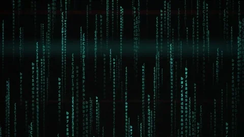Futuristic Digital Code Data Stream on Dark Red Background 스톡 동영상 335359701