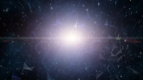 Futuristic digital computer cyberspace network Stock Footage 323324462