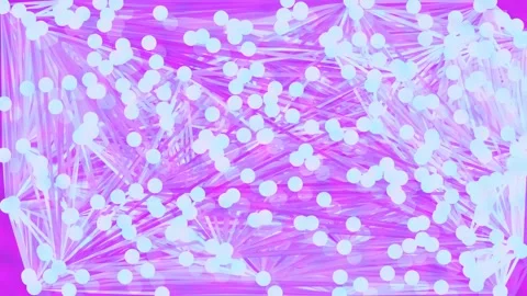 Futuristic digital connection map: abstract glowing neural network data vis.. Stock Footage 336506471