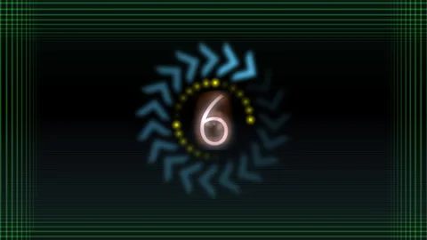 Futuristic Digital Count Graphic Circular Arrows Matrix Background Stock Footage 320629478