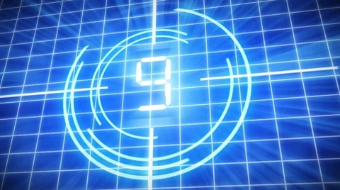 Futuristic digital countdown Stock Footage 7512953